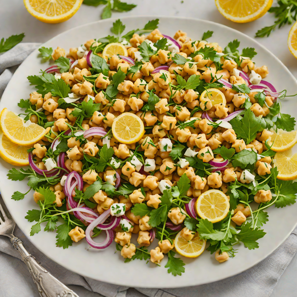 Lemon-Tahini Chickpea Salad with Fresh Herbs