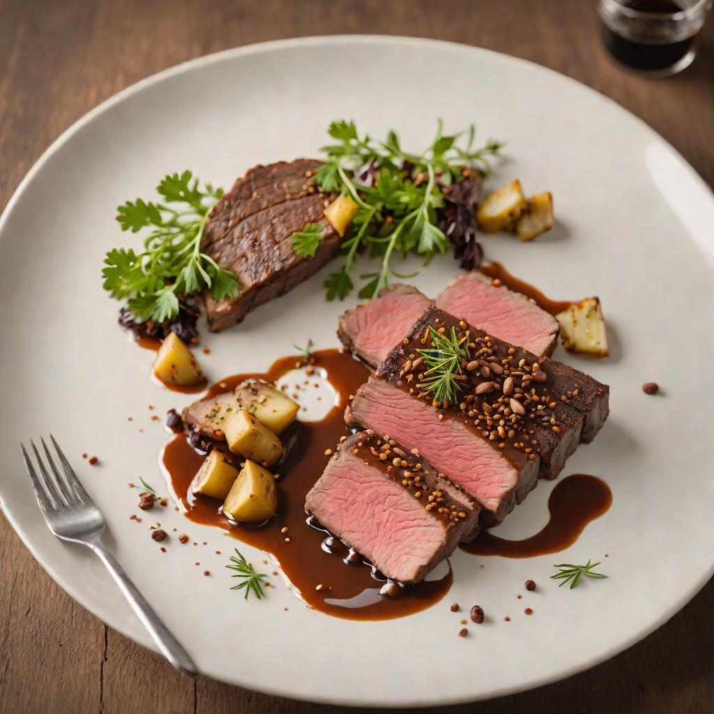 Slow-Roasted Kangaroo Fillet with Wattleseed Rub