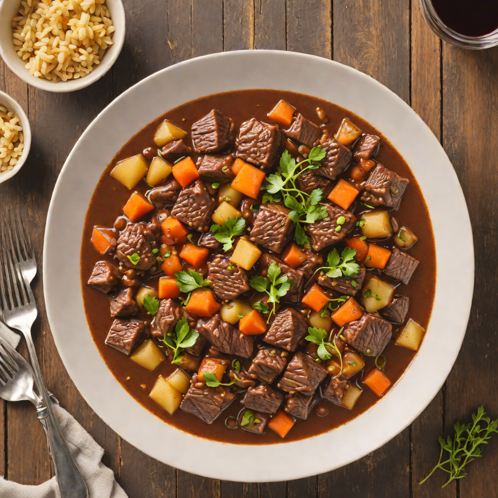 Bourbon Barrel-Aged Red Wine Beef Stew