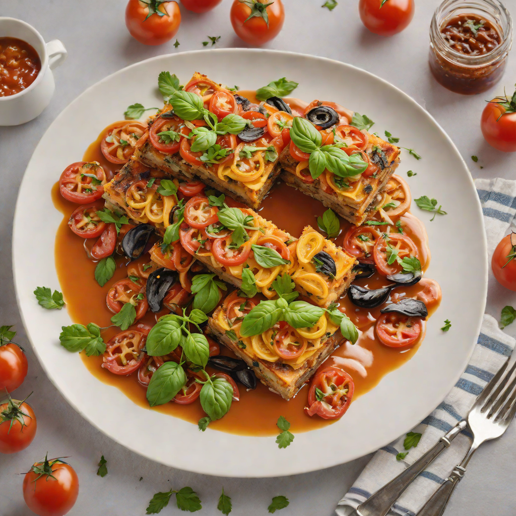 Layered Baked Ratatouille with Herbed Tomato Sauce