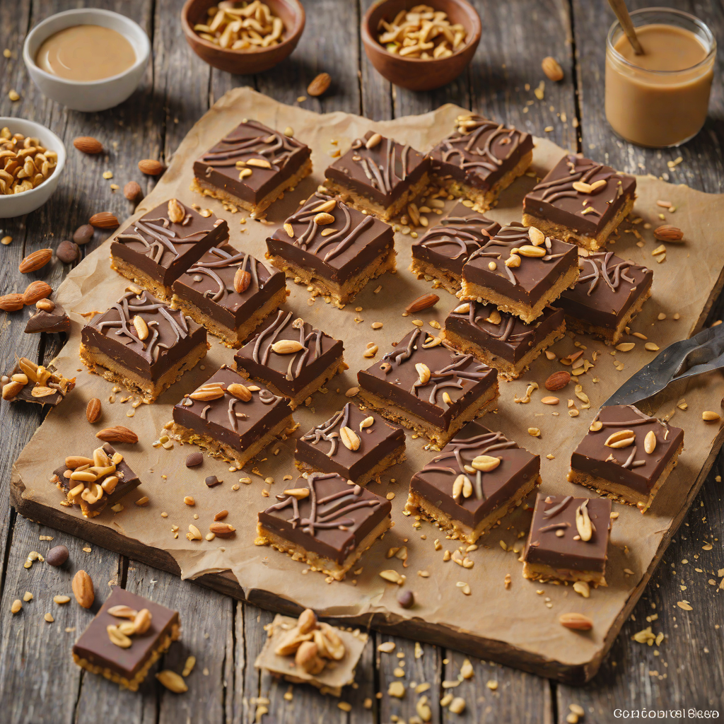 Crunchy-Base No-Bake Chocolate Peanut Butter Bars