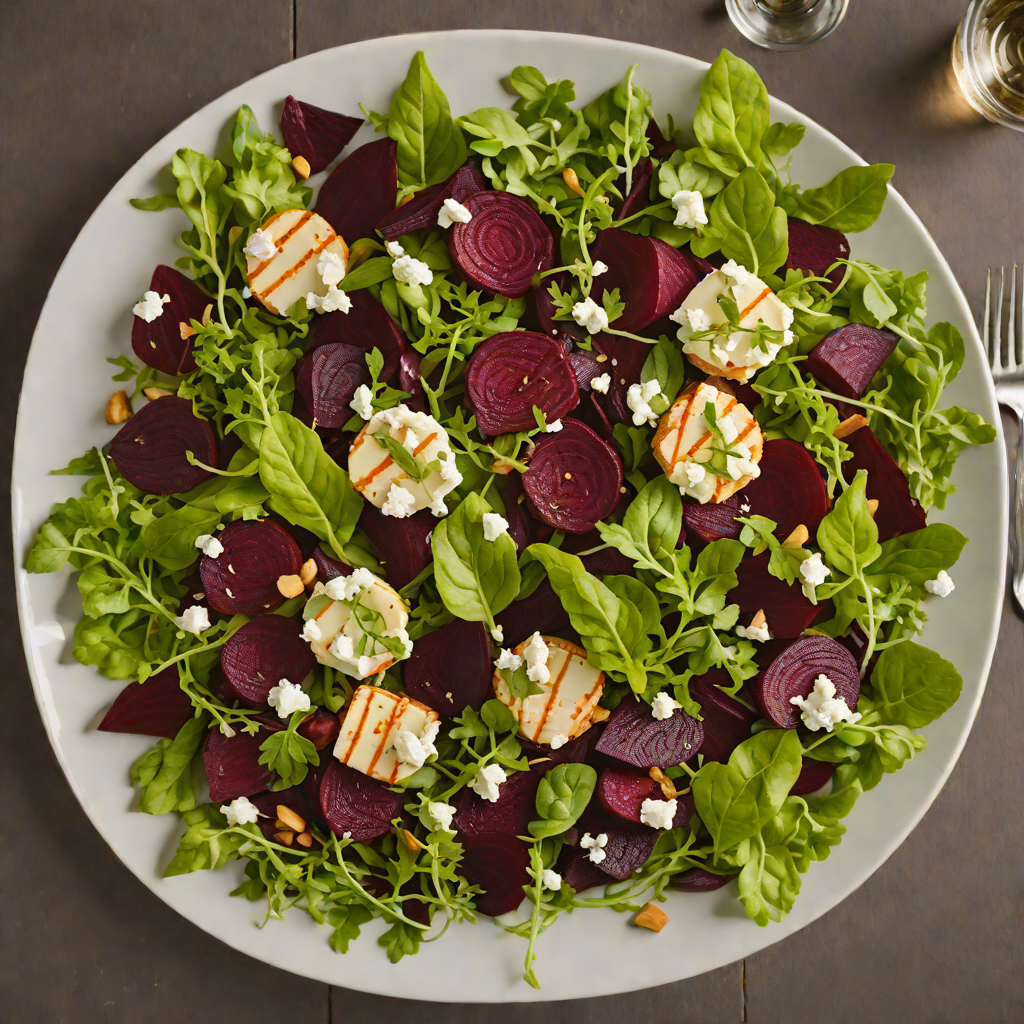 Murals-Inspired Roasted Beet and Goat Cheese Salad
