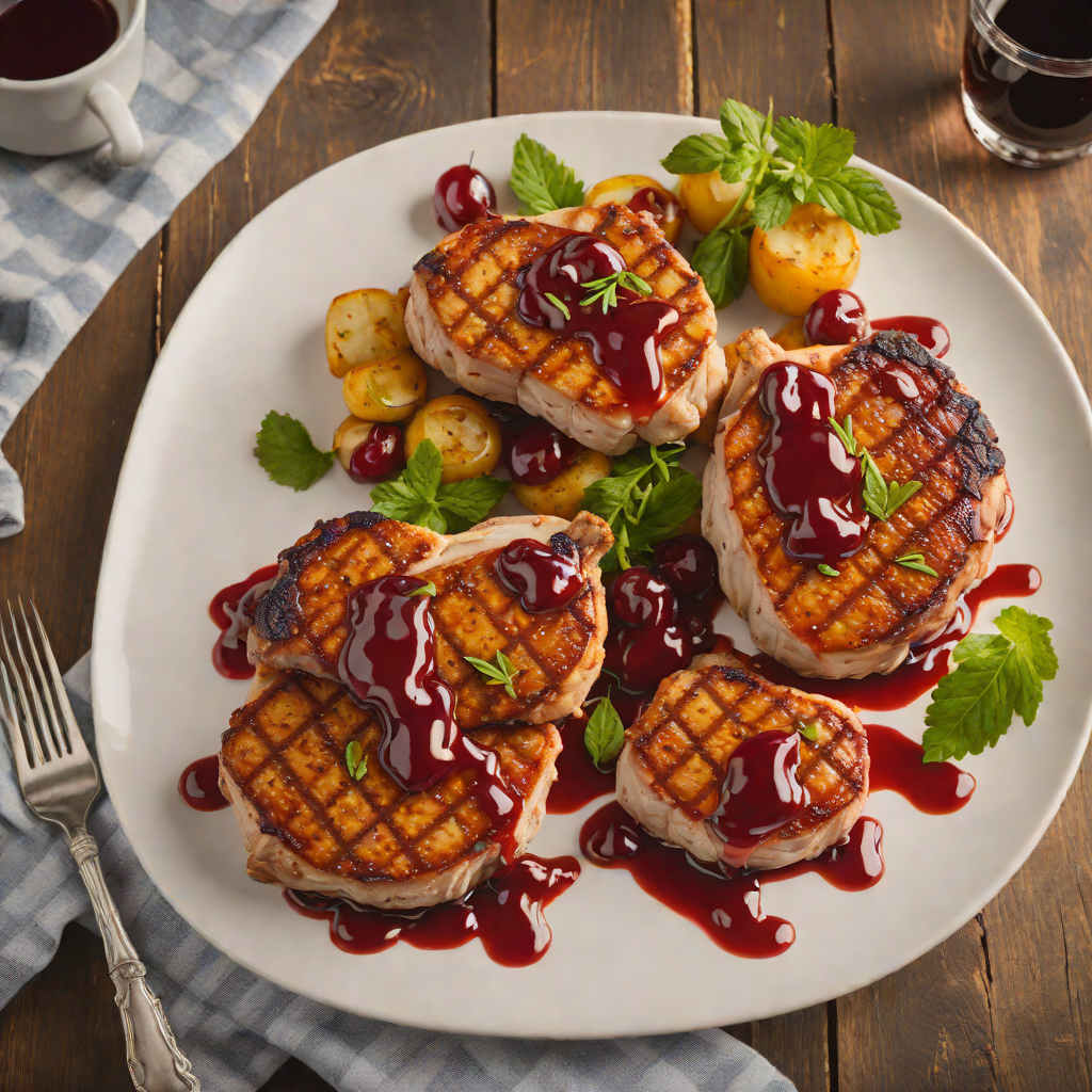 Pan-Seared Pork Chops with Michigan Cherry Glaze
