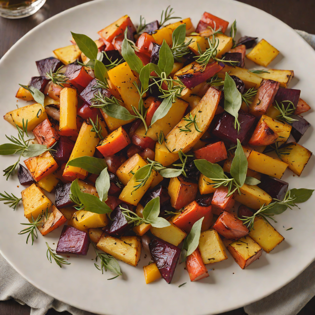 Maple-Glazed Roasted Root Vegetables with Sage