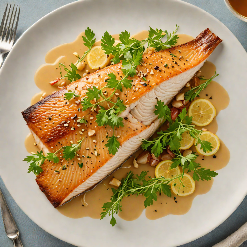 Pan-Roasted Lake Trout with Maple-Dijon Glaze