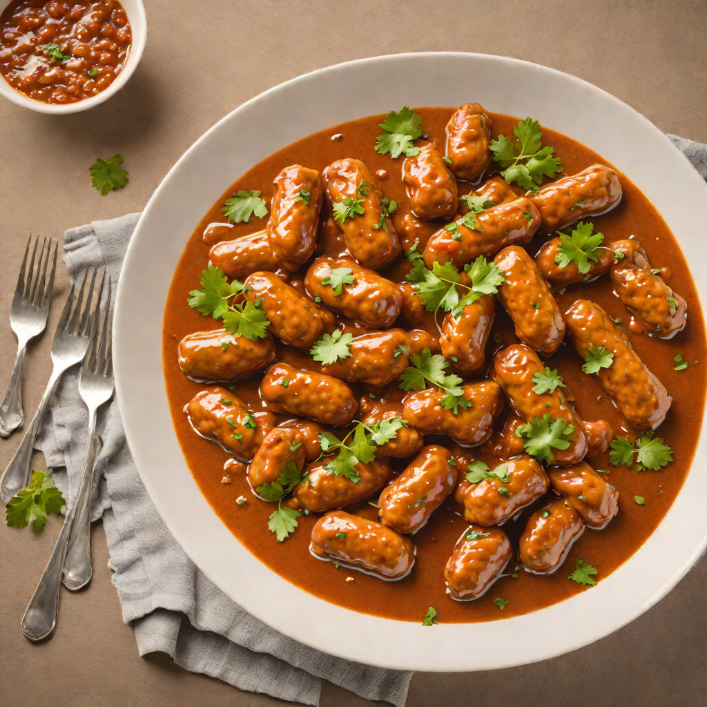 Slow-Cooked Curried Sausages in Rich Tomato Gravy