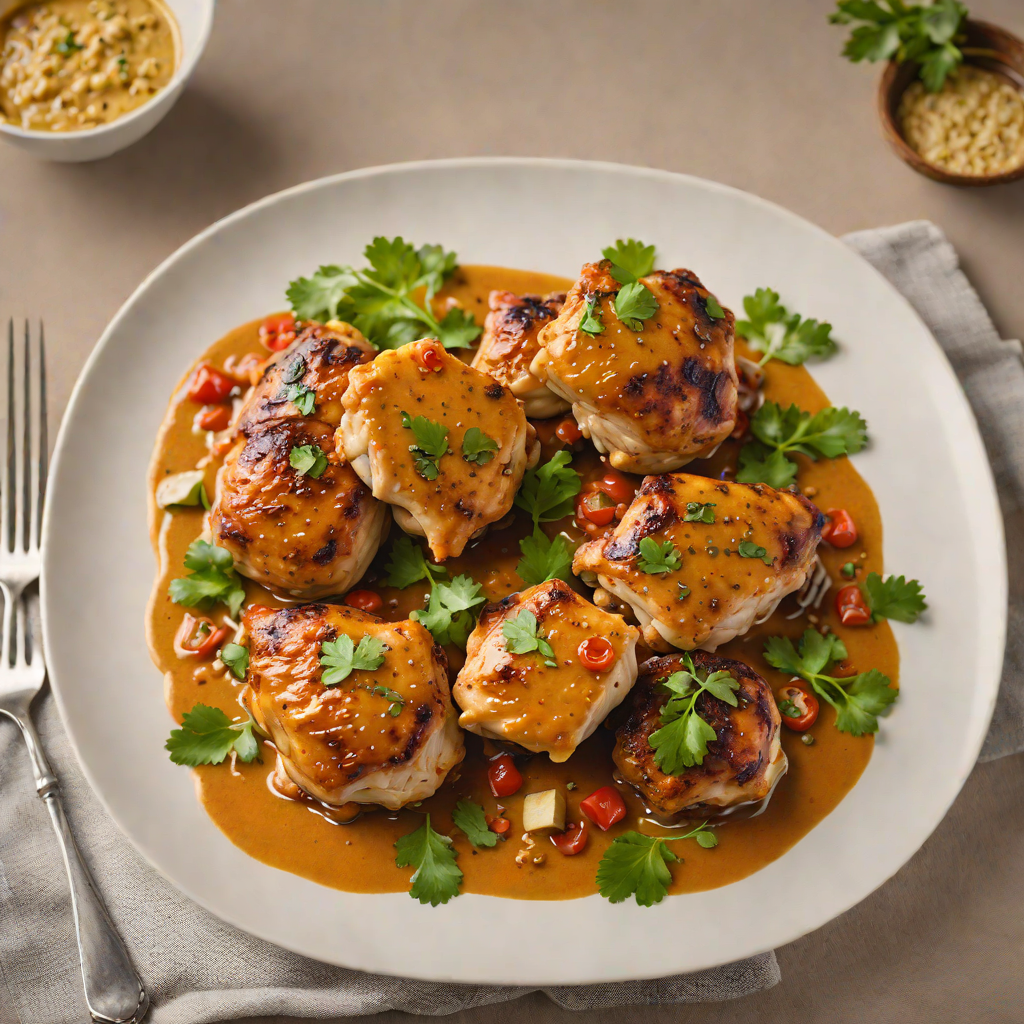Pan-Seared Berbere Chicken Thighs with Fenugreek Sauce