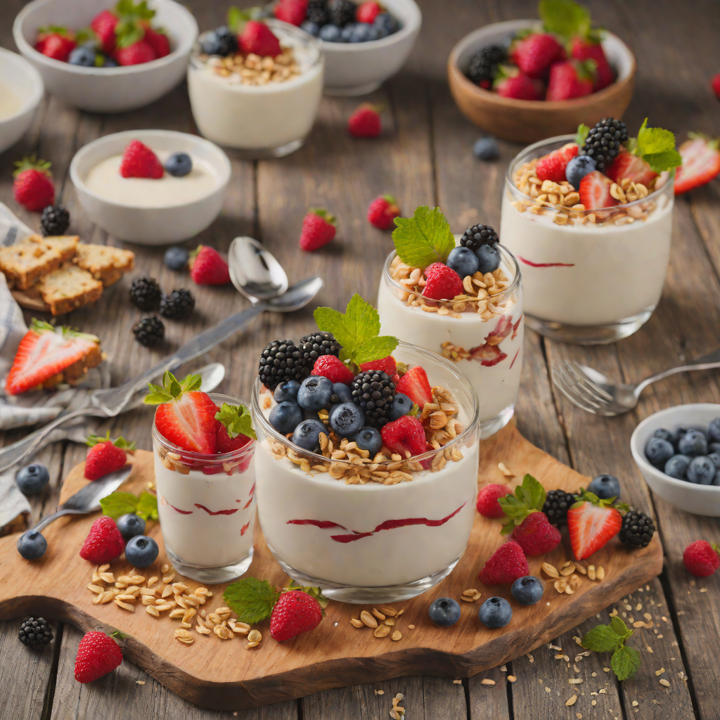 Quick Vanilla Yogurt Parfait with Fresh Berries