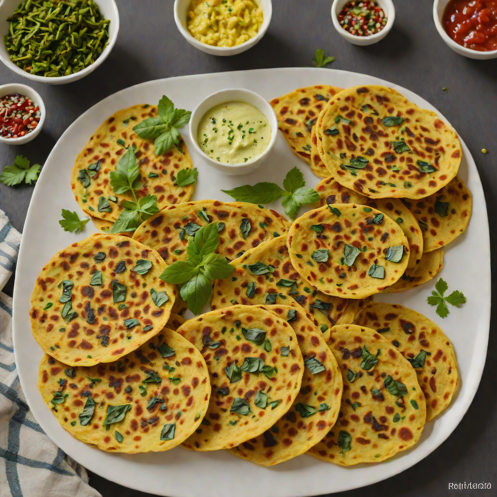 Pan-Fried Spiced Methi Thepla Flatbreads