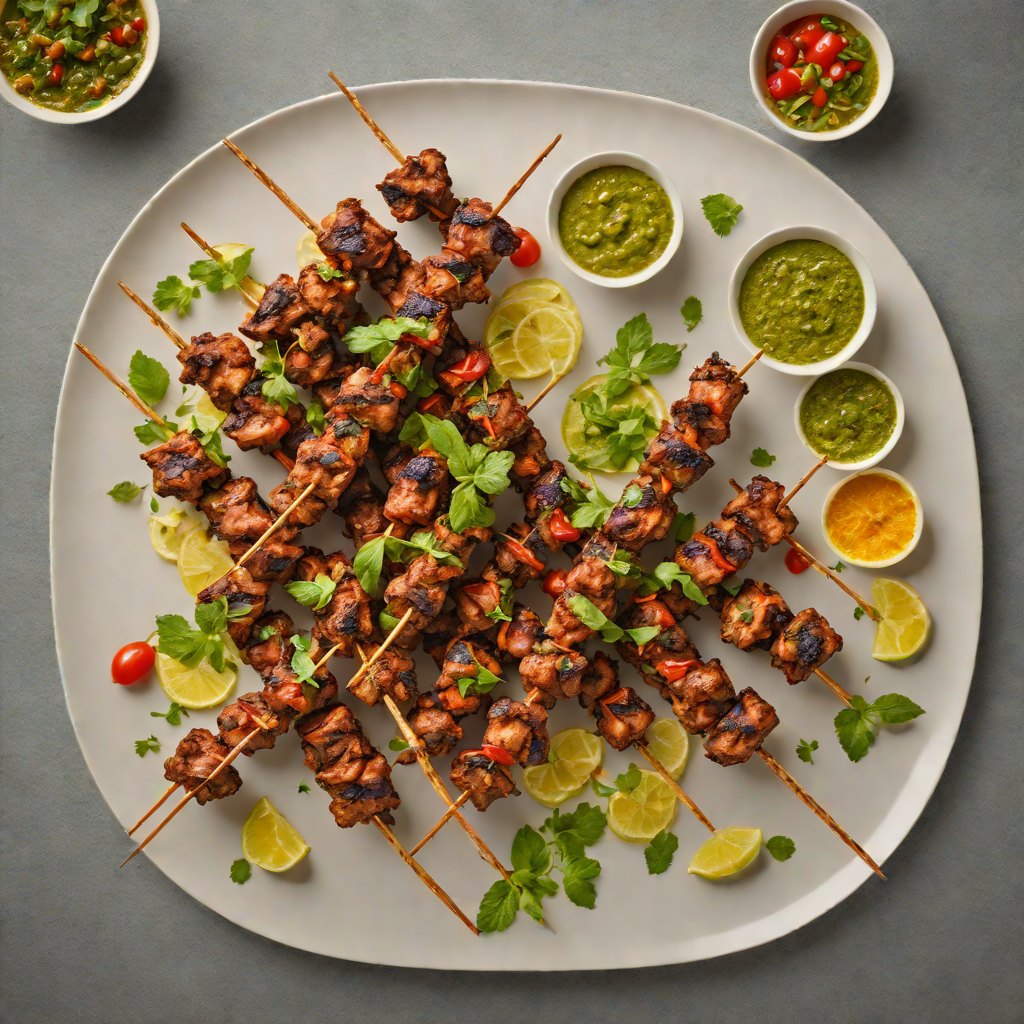 Maharaj Indian Grill-Inspired Tandoori Lamb Skewers with Mint Chutney