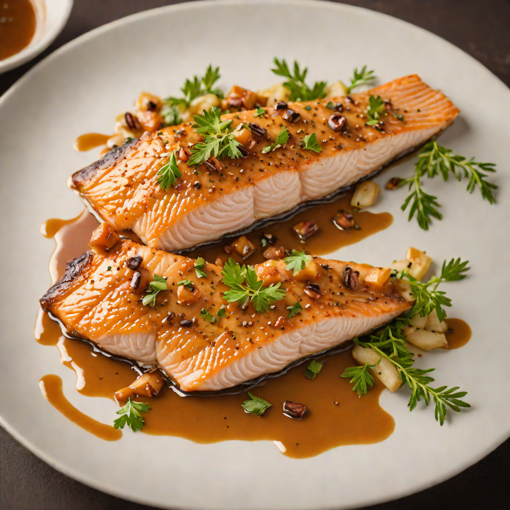 Pan-Seared Lake Trout with Maple-Bourbon Glaze