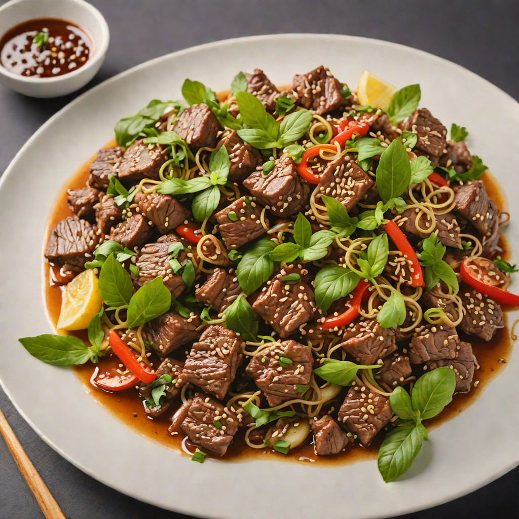 Stir-Fried Beef with Vietnamese Basil and Garlic