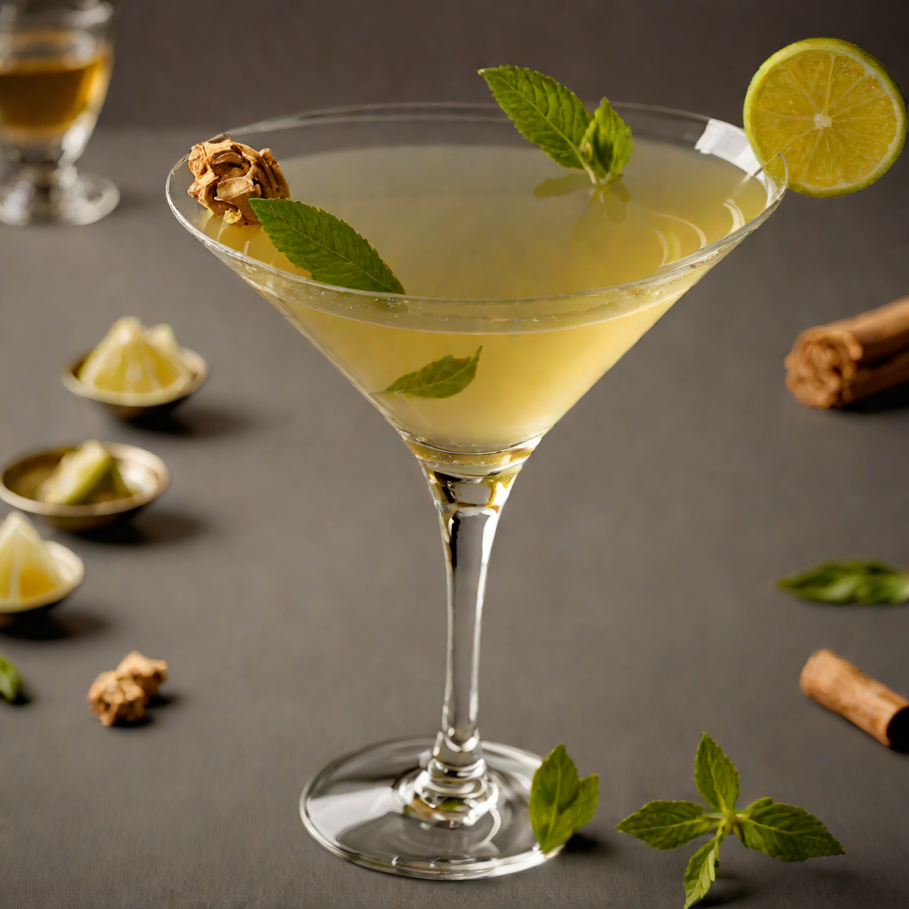 Ginger Green Tea Vodka Martini