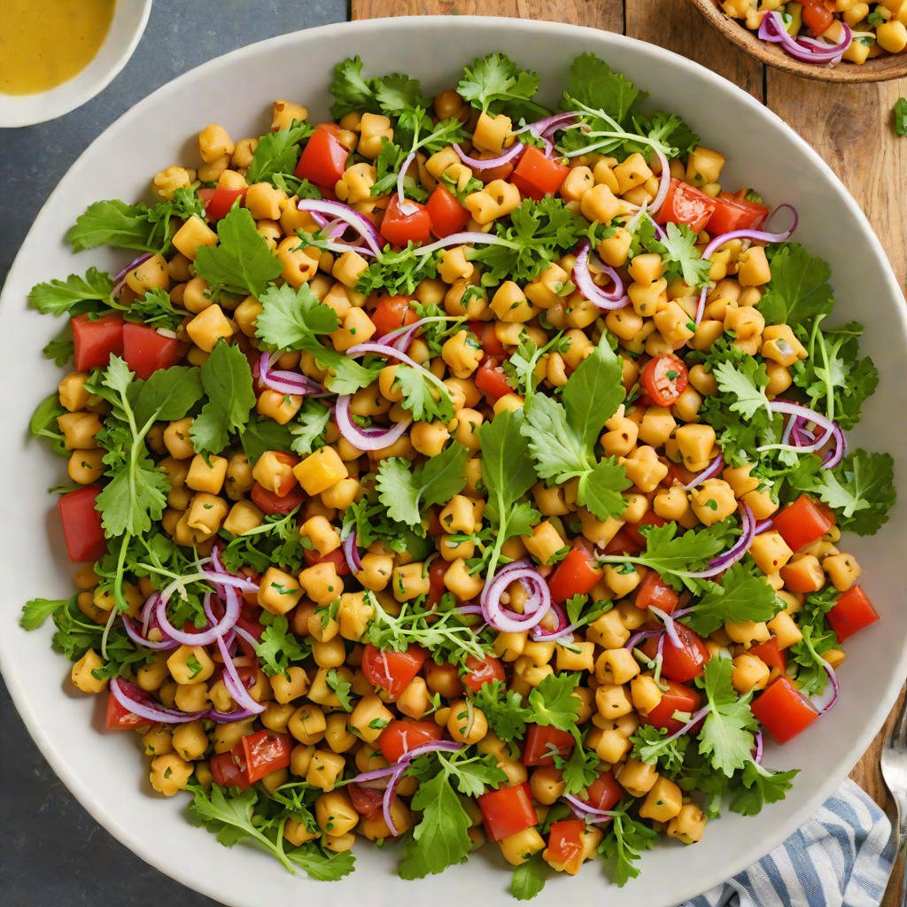 Chilled Curried Chickpea and Vegetable Salad