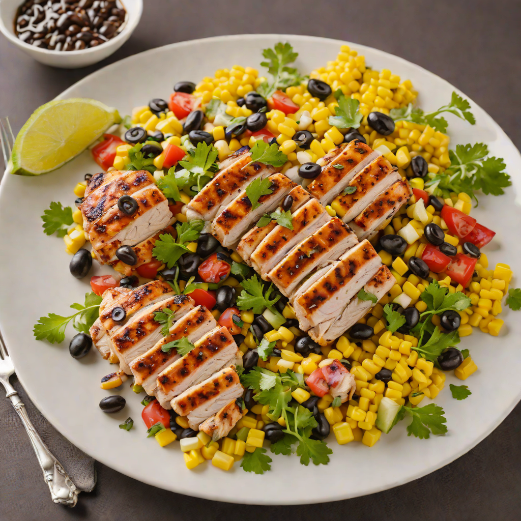 Citrus-Marinated Grilled Chicken with Corn and Black Bean Salad