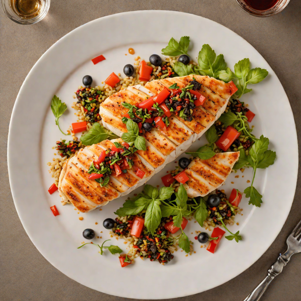 Pan-Seared Chicken with Roasted Red Pepper and Olive Tapenade