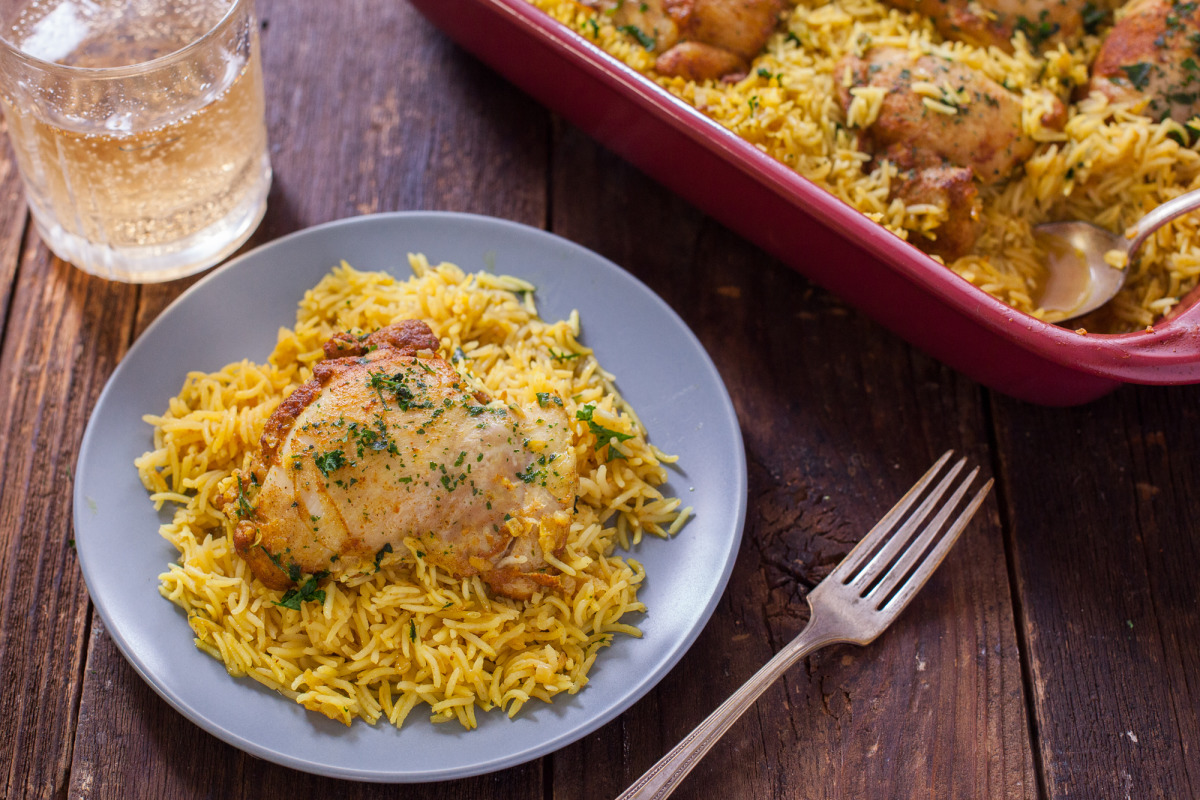 Half-Seasoned Chicken and Rice