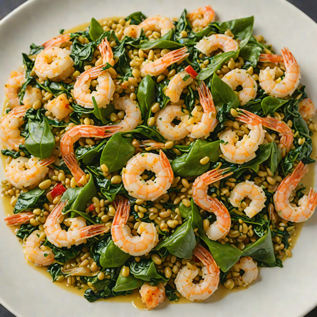 Sautéed Ginisang Munggo with Spinach and Shrimp