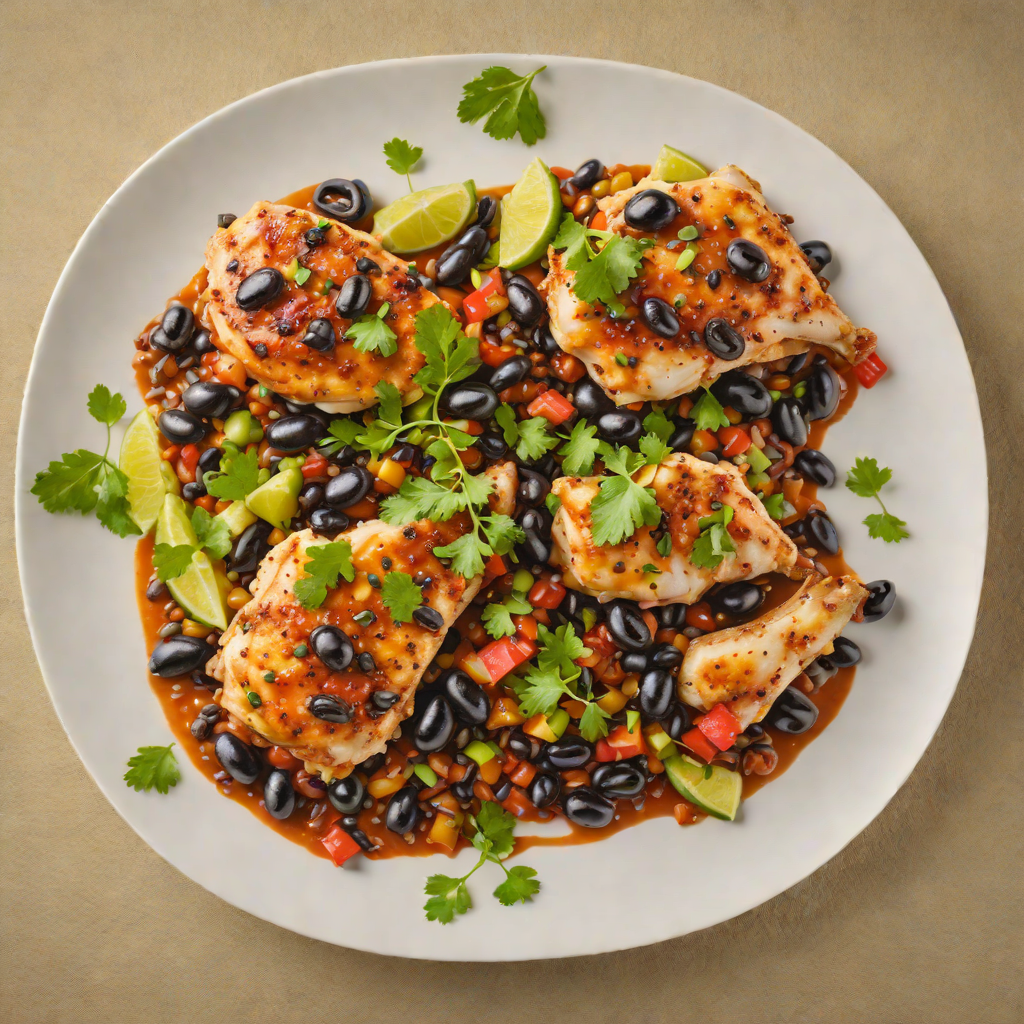 Sautéed Chicken with Puerto Rican Sofrito and Black Beans