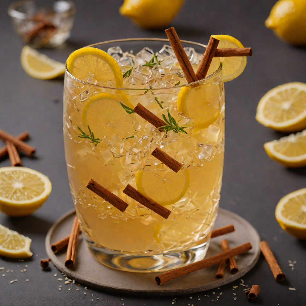 Lemon-Honey Ginger Tea with Cinnamon Stick