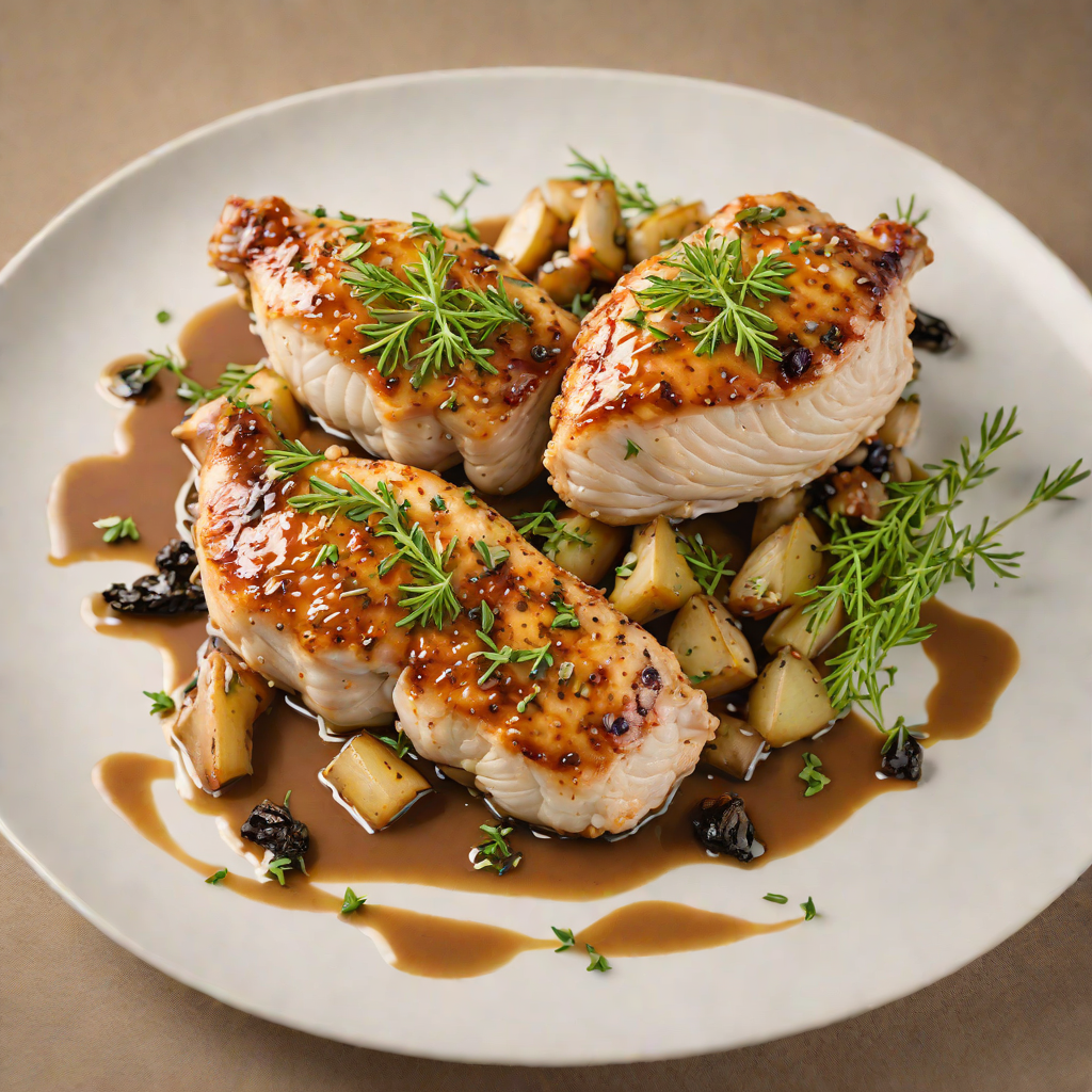 Pan-Seared Chicken with Thyme and Roasted Garlic Jus