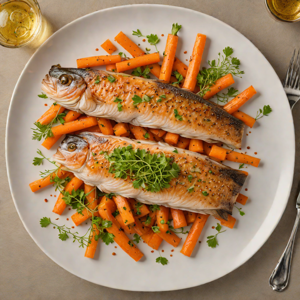 Pan-Seared Trout with Maple-Glazed Carrots