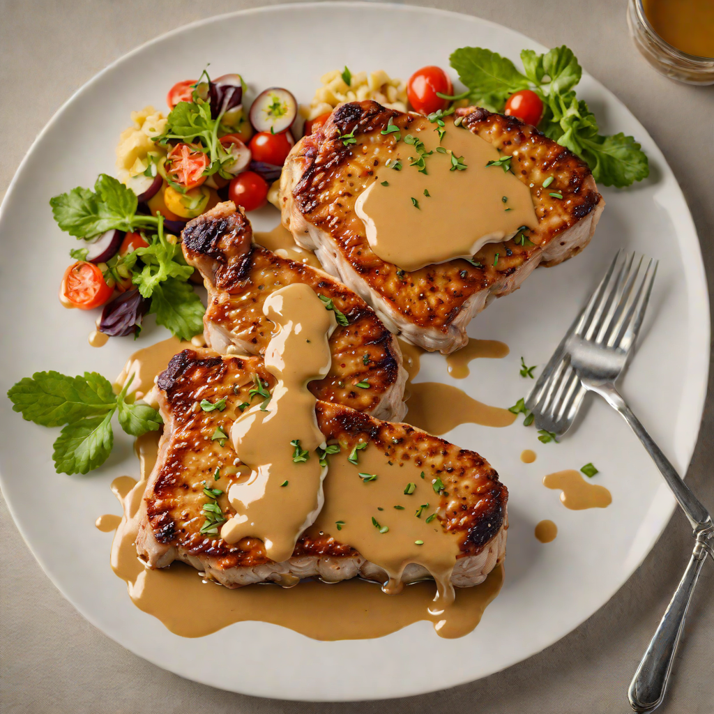 Pan-Fried Pork Chops with Maple Mustard Glaze