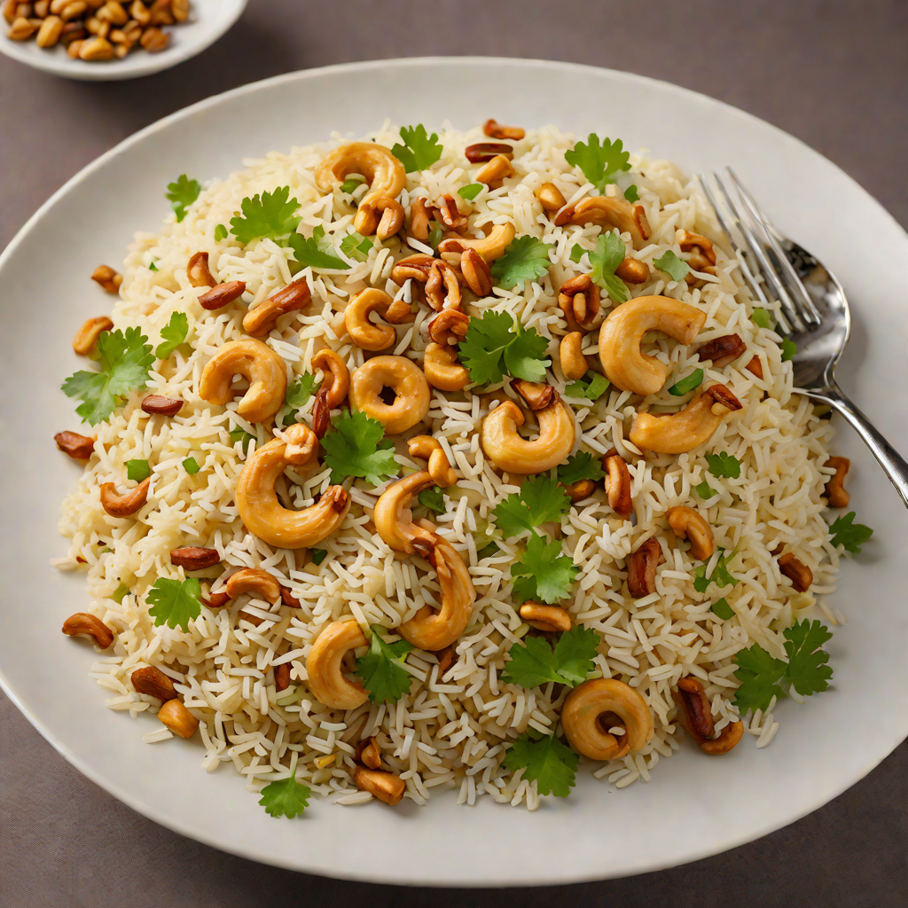 Spiced Cashew Nut and Coconut Rice Pilaf