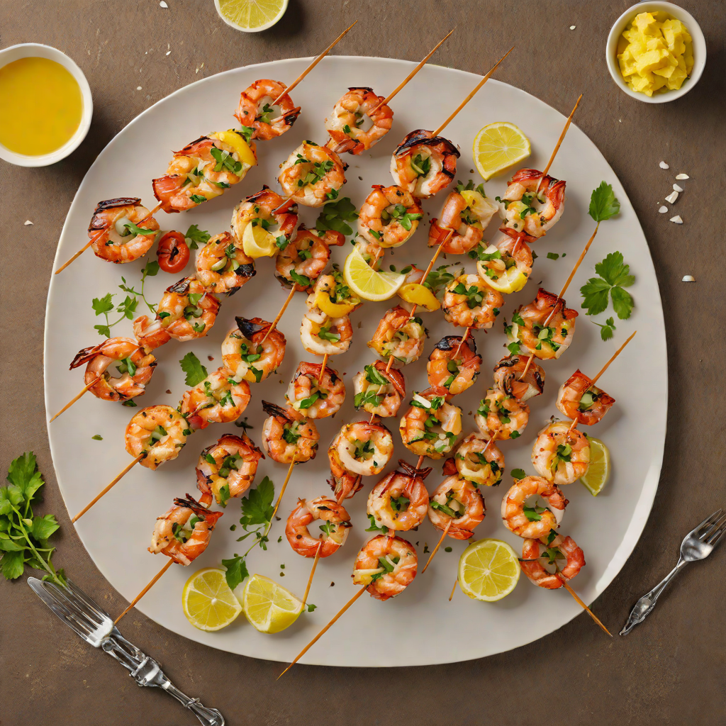 Grilled Sirloin and Garlic Butter Shrimp Skewers