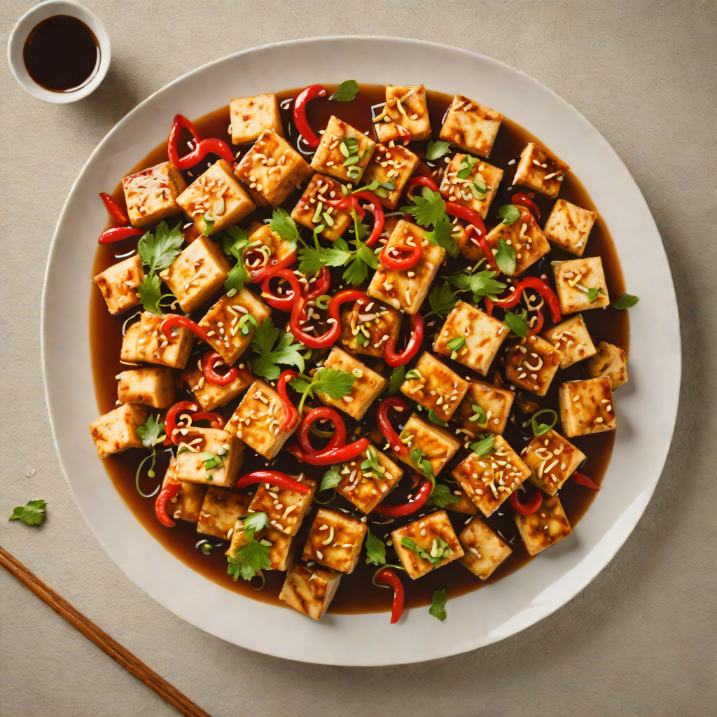 Stir-Fried Tofu with Garlic and Chili in Ginger Soy Sauce