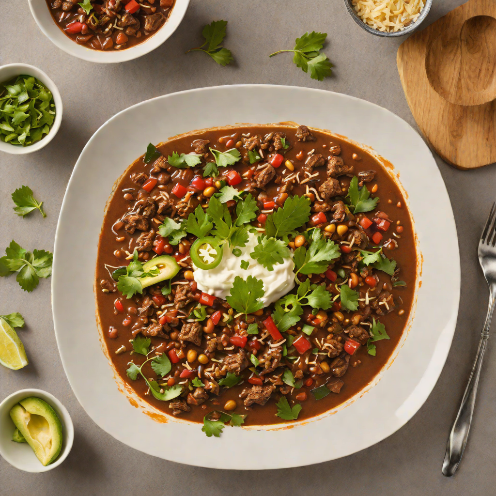 Slow-Cooked Beef Chili with Roasted Poblano and Chipotle