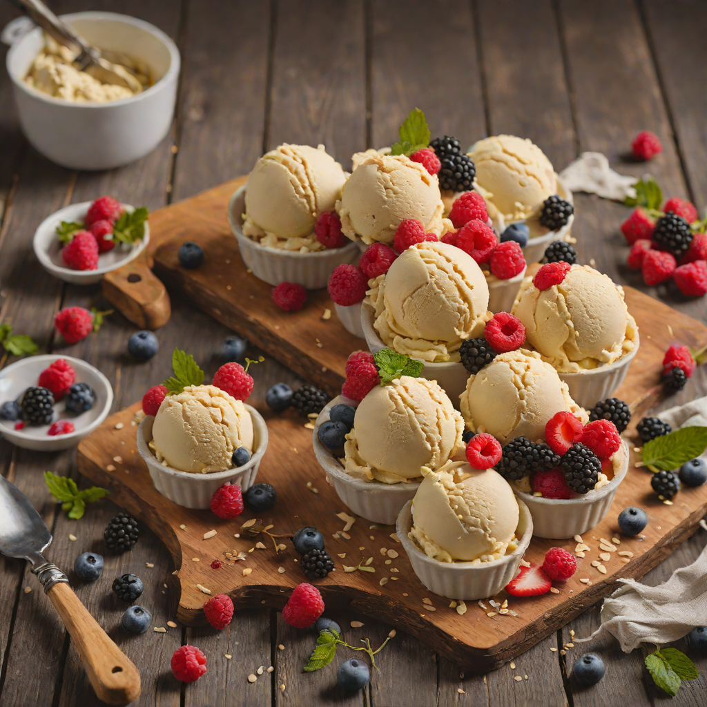 No-Churn Vanilla Berry Ice Cream