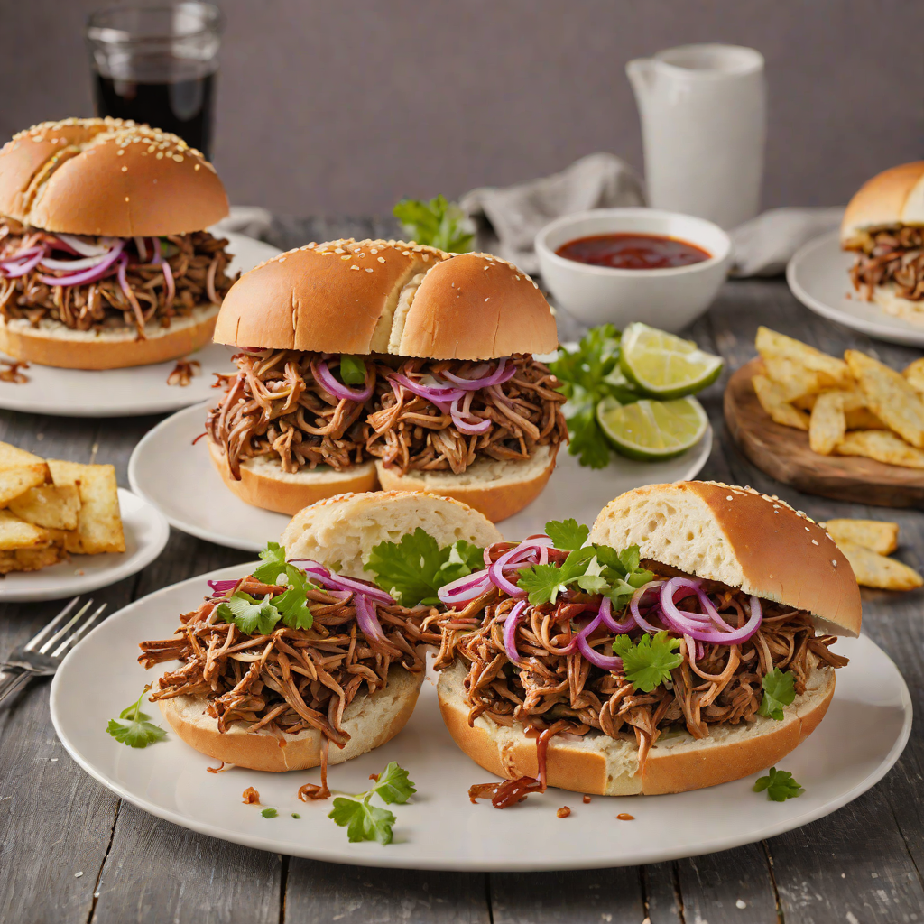 Smoky Charcoal-Grilled Pulled Pork Sandwiches