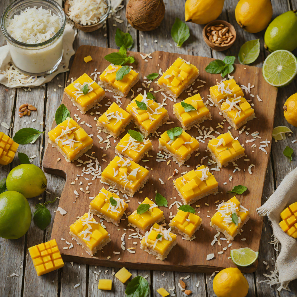 No-Bake Coconut Mango Bars