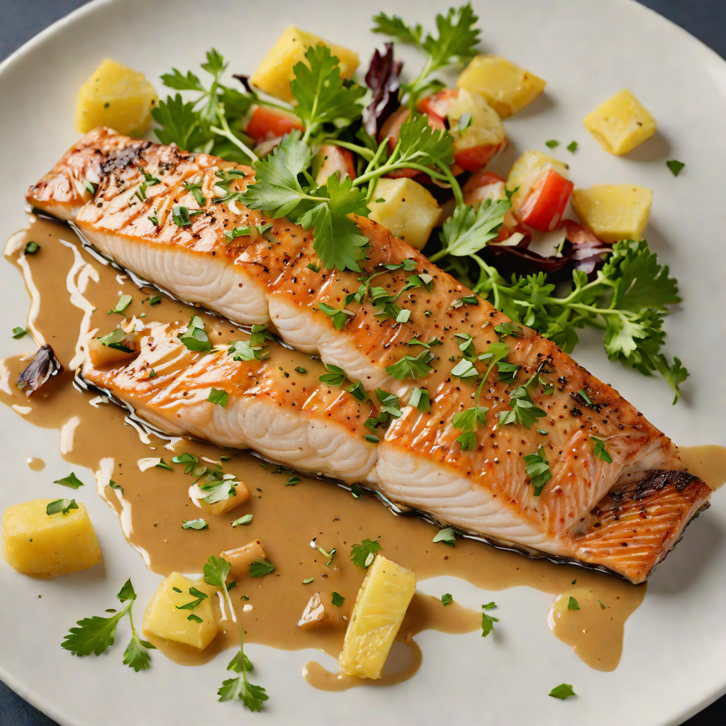 Pan-Seared Trout with Maple-Dijon Glaze