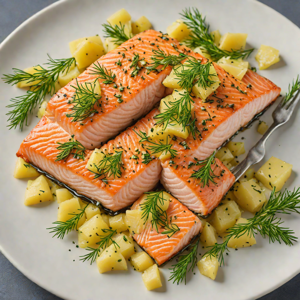 Pan-Roasted Salmon with Garlic Dill Butter