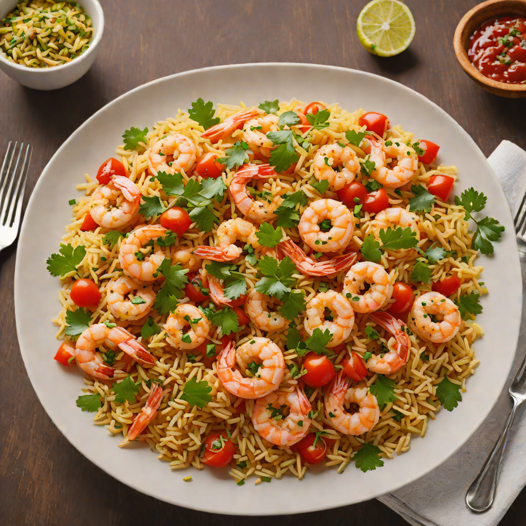 One-Pot Spicy Garlic Shrimp and Tomato Rice