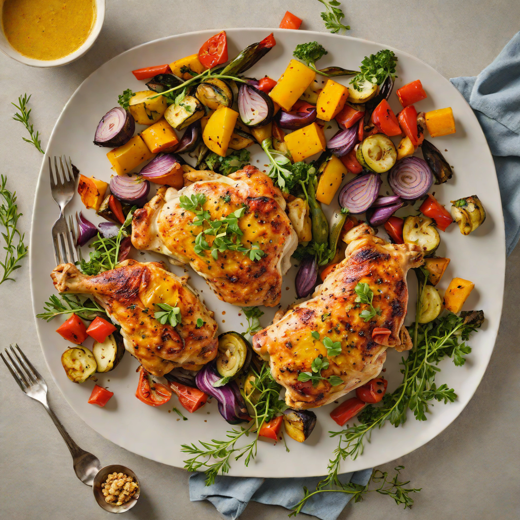 Sheet Pan Turmeric-Spiced Chicken with Roasted Vegetables