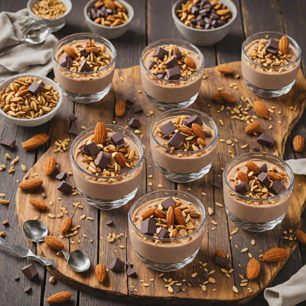 No-Bake Chocolate Almond Cheesecake Parfaits