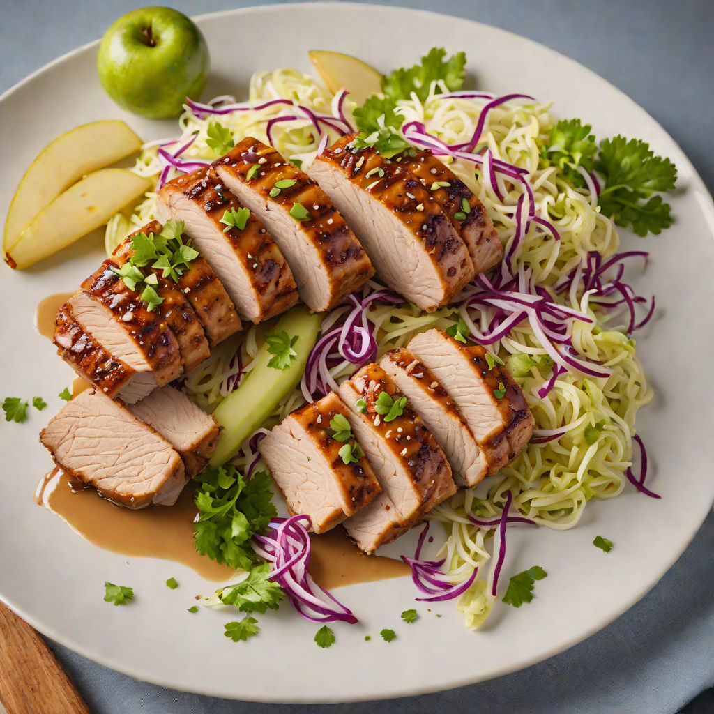 Maple-Glazed Pork Tenderloin with Apple-Cabbage Slaw