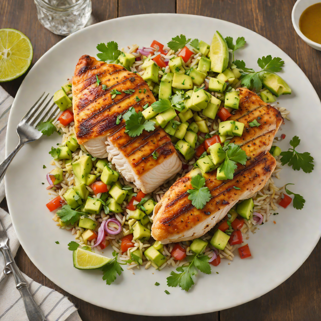 Pan-Seared Chicken with Roasted Garlic and Avocado Salsa