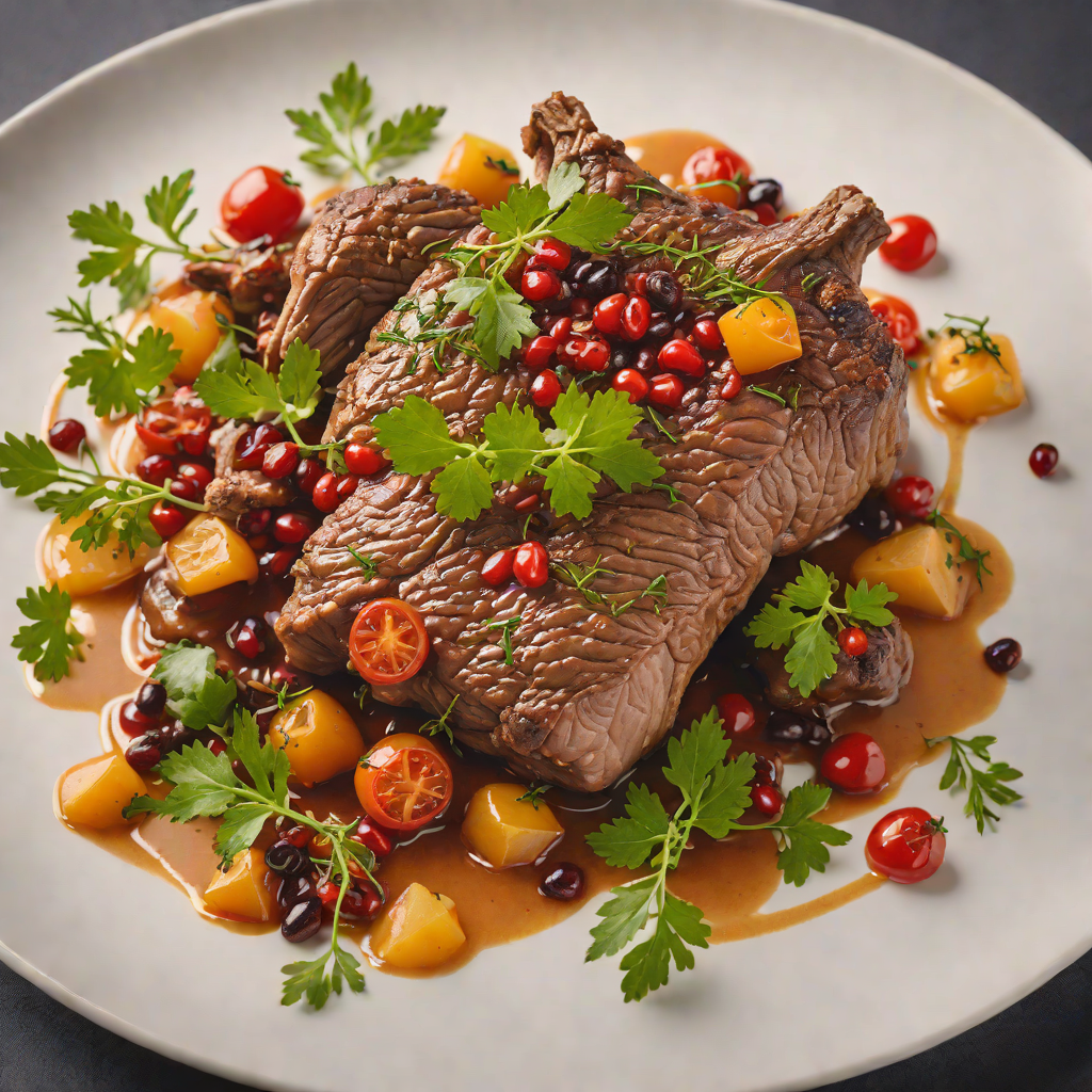 Slow-Cooked Lamb Shoulder with Bush Tomato and Pepperberry