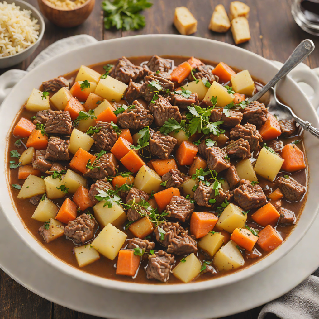 Northwest Ohio Style Slow Cooker Beef Stew with Root Vegetables