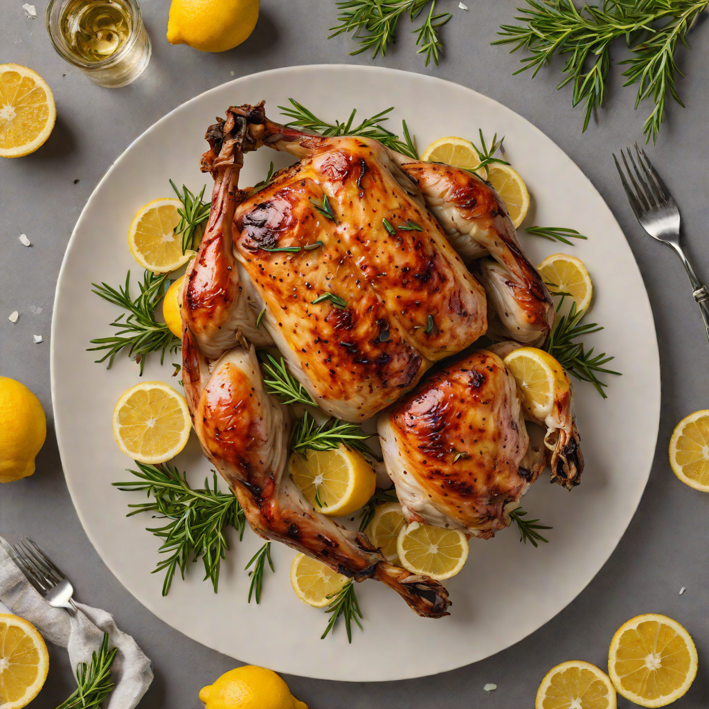 Wood-Fired Rotisserie Chicken with Charred Lemon and Rosemary