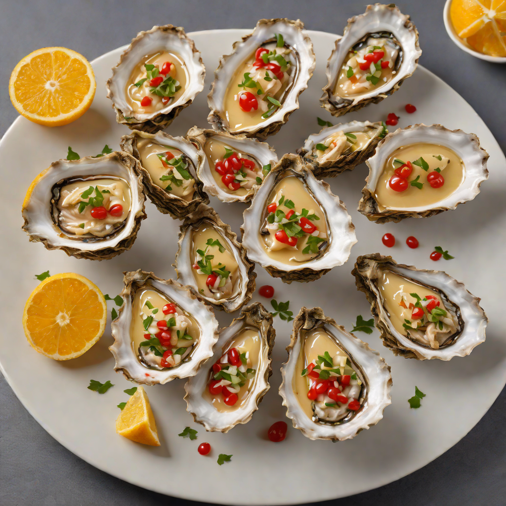 Oyster Shooters with Spicy Citrus Mignonette