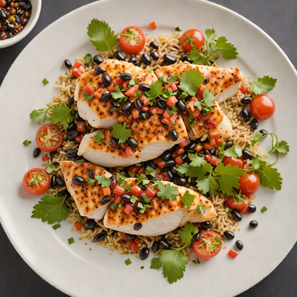 Pan-Seared Chicken with Smoky Paprika and Black Bean Salsa