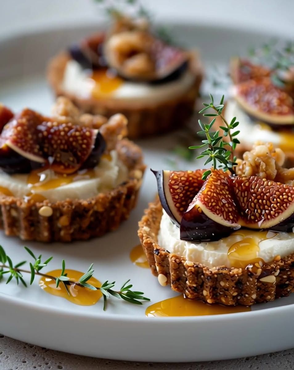 Honey-Glazed Fig and Almond Tartlets
