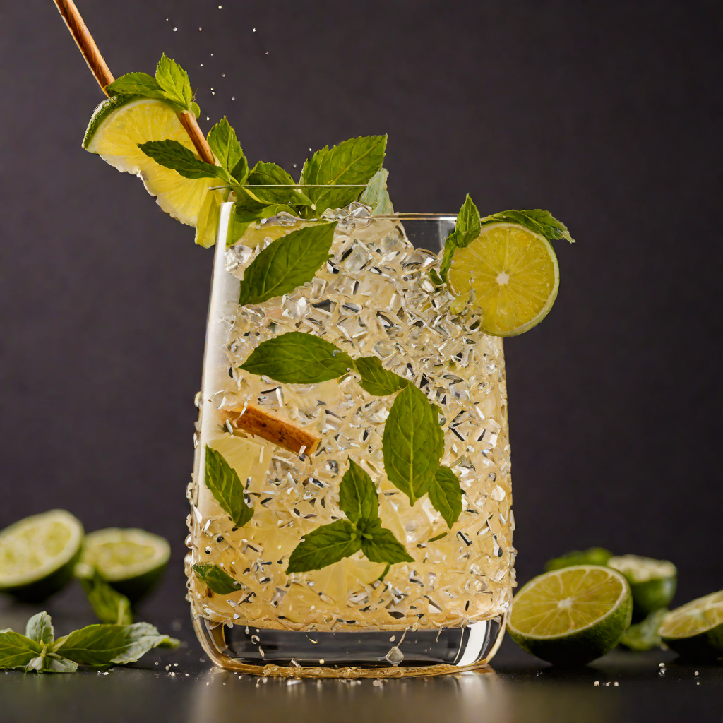 Ginger-Lime Sparkler with Thai Basil