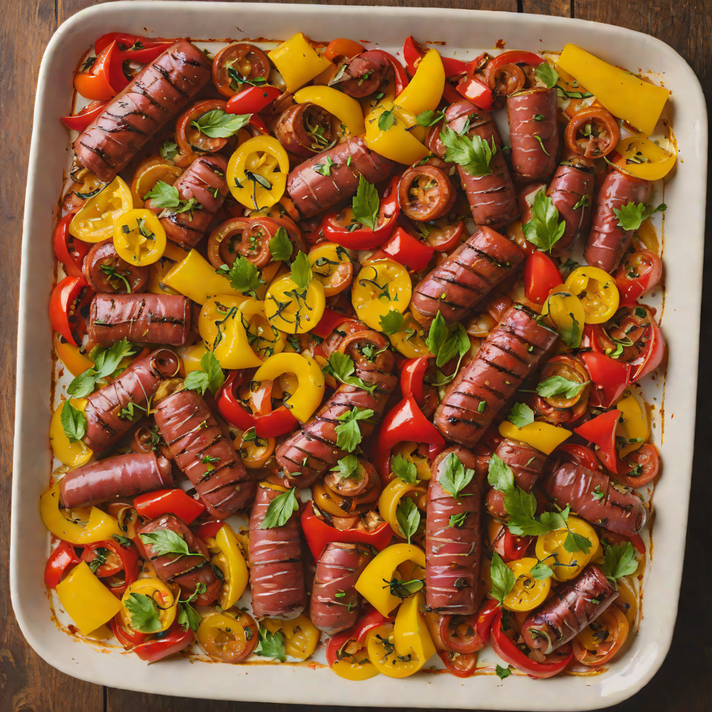 Toledo-Inspired Smoked Sausage and Peppers Sheet Pan Dinner