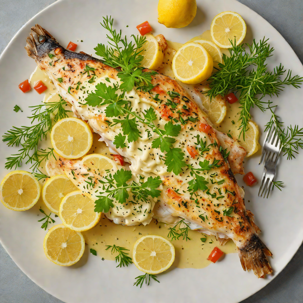 Baked Lake Erie Walleye with Lemon and Herb Butter